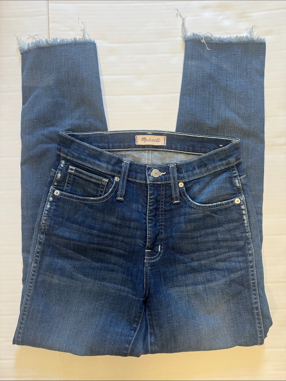 Madewell Straight-Leg Jeans in Dark Blue Denim - Picture 4 of 11